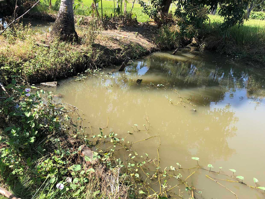 Hiện trường vụ đuối nước. Ảnh: Như Loan