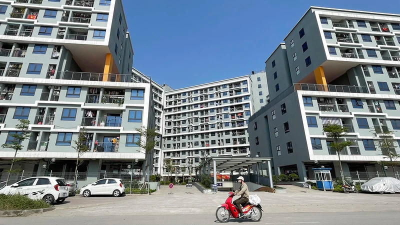 Dự án nhà ở xã hội dành cho công nhân tại xã Kim Chung, huyện Ðông Anh, Hà Nội. (Ảnh THÀNH NGUYỄN/NDO) Dự án nhà ở xã hội dành cho công nhân tại xã Kim Chung, huyện Ðông Anh, Hà Nội. (Ảnh THÀNH NGUYỄN/NDO)