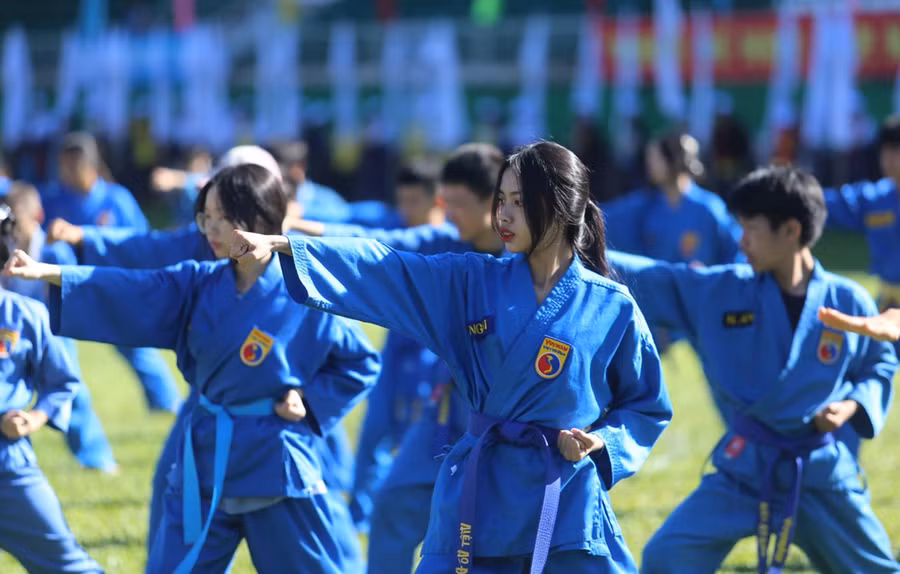 Giải đấu là cơ hội để phong trào Vovinam trên địa bàn tỉnh phát triển mạnh mẽ hơn. Ảnh: Văn Ngọc