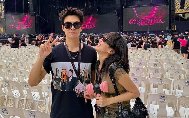 Cặp đôi nghệ sĩ Anh Tú - Diệu Nhi từng kết hợp xem concert Blackpink và du lịch Thái Lan. Ảnh: Facebook Diệu Nhi