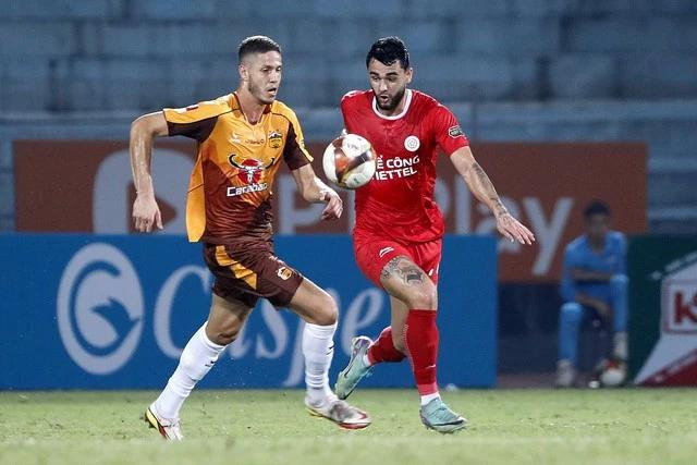 HAGL (áo vàng) chưa thể yên tâm. Ảnh: MINH TÚ HAGL (áo vàng) chưa thể yên tâm. Ảnh: MINH TÚ