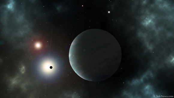 Ảnh đồ họa về Gliese 414, một hệ sao lùn đỏ được cho là chứa hành tinh có sự sống - Ảnh: SCI-NEWS Ảnh đồ họa về Gliese 414, một hệ sao lùn đỏ được cho là chứa hành tinh có sự sống - Ảnh: SCI-NEWS