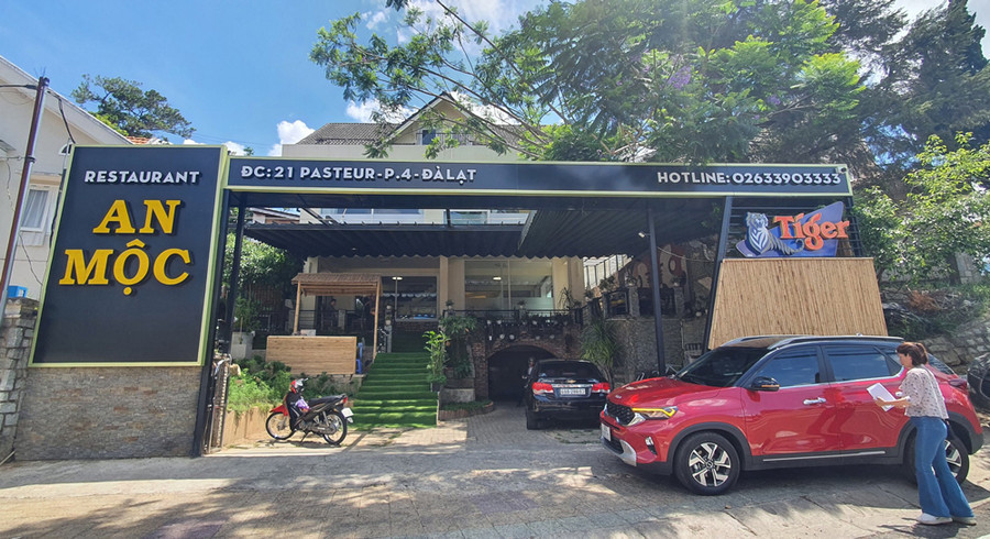 Nhà hàng An Mộc, nơi bị đối tượng lừa đảo chiếm đoạt tiền
