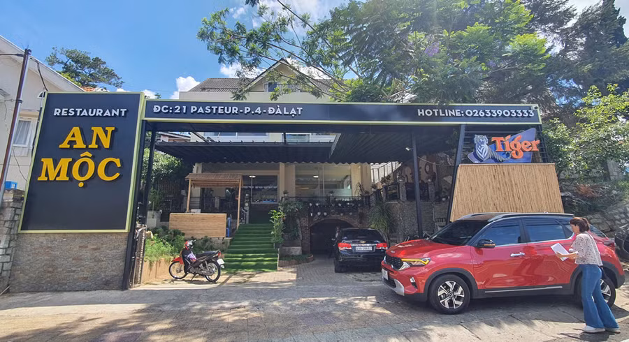 Nhà hàng An Mộc, nơi bị đối tượng lừa đảo chiếm đoạt tiền