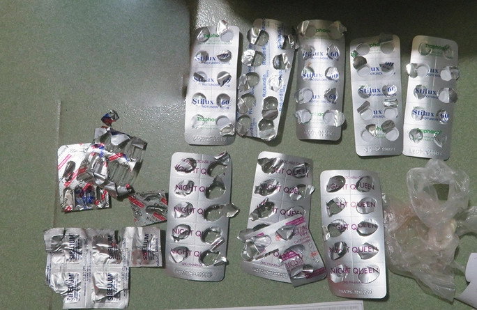 Tang vật thu giữ tại hiện trường. Tang vật thu giữ tại hiện trường.