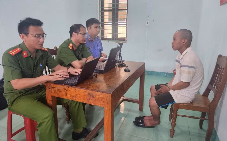 Đối tượng Bùi Văn Trà tại cơ quan điều tra