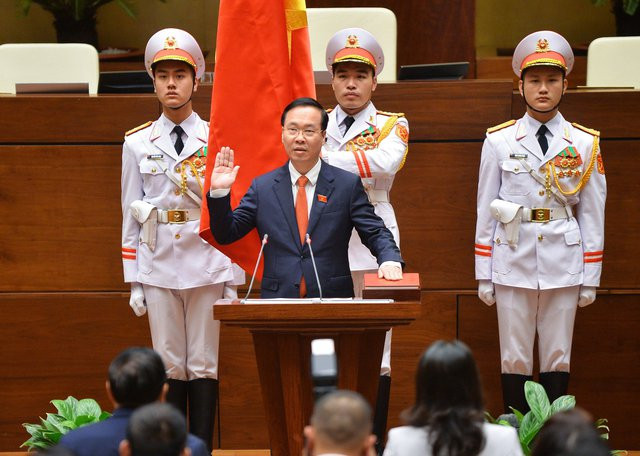 Tân Chủ tịch nước Võ Văn Thưởng tuyên thệ nhậm chức theo quy định - Ảnh: VGP/Nhật Bắc Tân Chủ tịch nước Võ Văn Thưởng tuyên thệ nhậm chức theo quy định - Ảnh: VGP/Nhật Bắc