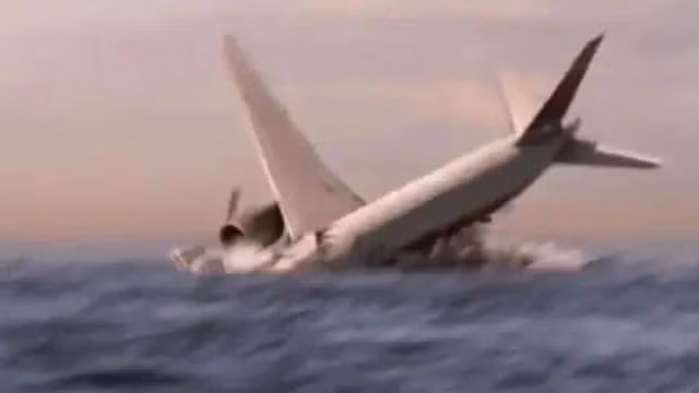 Bức ảnh mô phỏng MH370 lao xuống biển