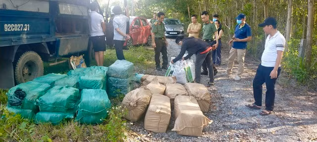Số tang vật bị lực lượng chức năng thu giữ. ẢNH: CÔNG AN TỈNH QUẢNG TRỊ Số tang vật bị lực lượng chức năng thu giữ. ẢNH: CÔNG AN TỈNH QUẢNG TRỊ