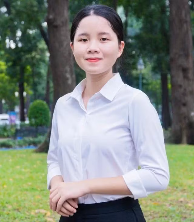 Đào Thị Thủy Tiên - Sinh viên Trường ĐH Bách khoa TP.HCM, giải thưởng Nữ sinh khoa học công nghệ năm 2023 của T.Ư Đoàn. Ảnh: NVCC