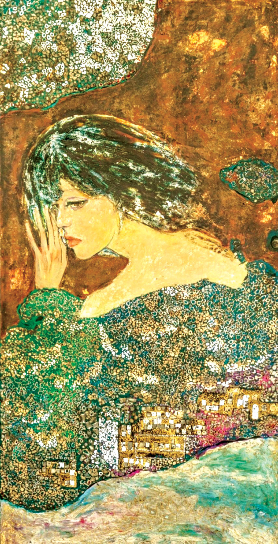 Tác phẩm “Ngược gió” của họa sĩ Mai Thị Kim Uyên. Tác phẩm “Ngược gió” của họa sĩ Mai Thị Kim Uyên.