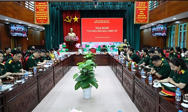 Quang cảnh tọa đàm. (Ảnh: CTV/Vietnam+) Quang cảnh tọa đàm. (Ảnh: CTV/Vietnam+)