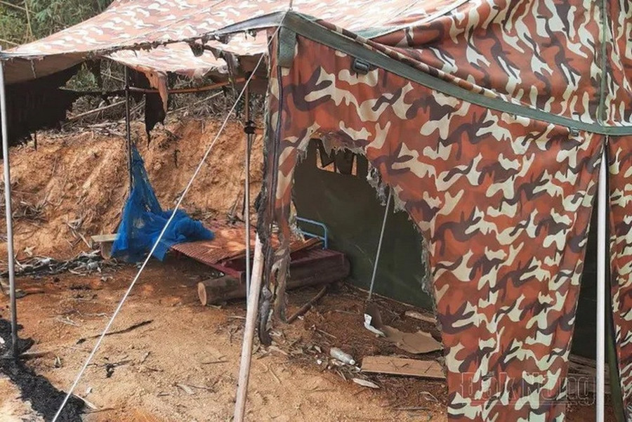 Một chốt quản lý bảo vệ rừng lưu động của Công ty TNHH MTV Lâm nghiệp Quảng Sơn bị đốt phá. (Nguồn: Báo Đắk Nông) Một chốt quản lý bảo vệ rừng lưu động của Công ty TNHH MTV Lâm nghiệp Quảng Sơn bị đốt phá. (Nguồn: Báo Đắk Nông)