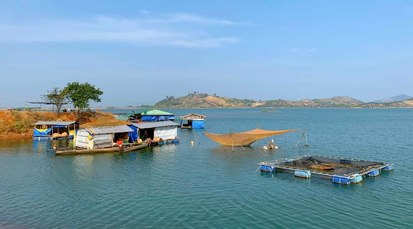 Lòng hồ Sê San 4 (xã Ia O, huyện Ia Grai, Gia Lai). Ảnh: Phương Linh