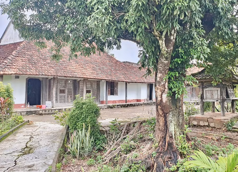Ngôi nhà cổ của ông Bùi Meo, nơi vợ và con gái Anh hùng Đỗ Trạc từng ở. Ảnh: L.Đ.N