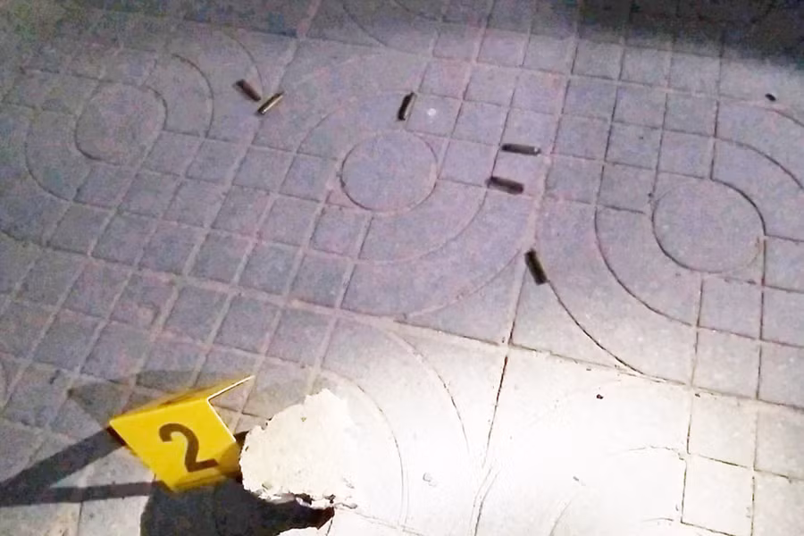 Vỏ đạn thu giữ tại hiện trường. Ảnh: Công an