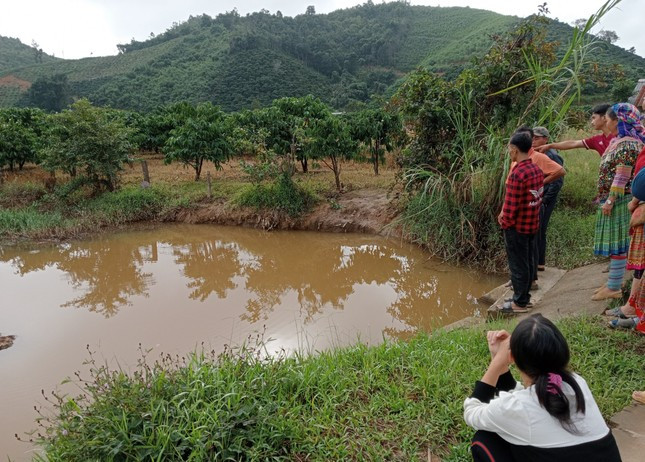 Hồ chứa nước nơi em H. (8 tuổi) tử vong
