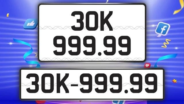 Biển số 30K-999.99 từng được trả giá lên tới hơn 75 tỉ đồng, nay phải đấu giá lại. Ảnh: VPA Biển số 30K-999.99 từng được trả giá lên tới hơn 75 tỉ đồng, nay phải đấu giá lại. Ảnh: VPA