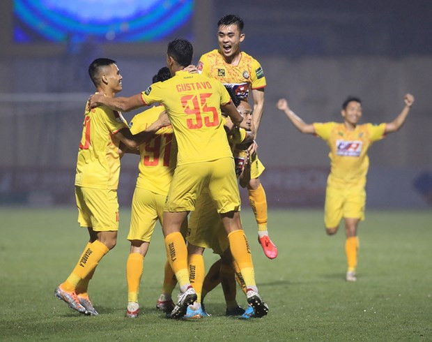 Thanh Hóa khởi đầu V-League 2023 đầy thăng hoa dưới thời huấn luyện viên mới. (Ảnh: VPF) Thanh Hóa khởi đầu V-League 2023 đầy thăng hoa dưới thời huấn luyện viên mới. (Ảnh: VPF)