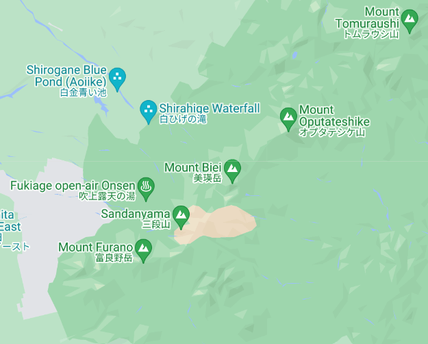 Ảnh Google map vị trí núi Biei