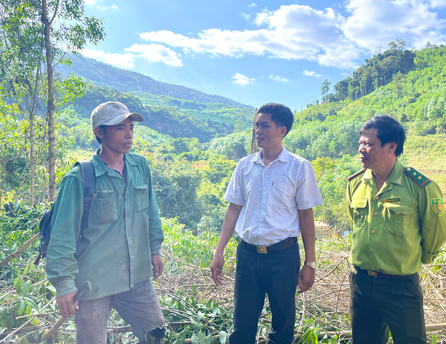 Chính quyền xã Đak Pling (huyện Kông Chro) tuyên truyền, vận động người dân mở rộng diện tích trồng rừng sản xuất để tăng thu nhập. Ảnh: Minh Nguyễn Chính quyền xã Đak Pling (huyện Kông Chro) tuyên truyền, vận động người dân mở rộng diện tích trồng rừng sản xuất để tăng thu nhập. Ảnh: Minh Nguyễn