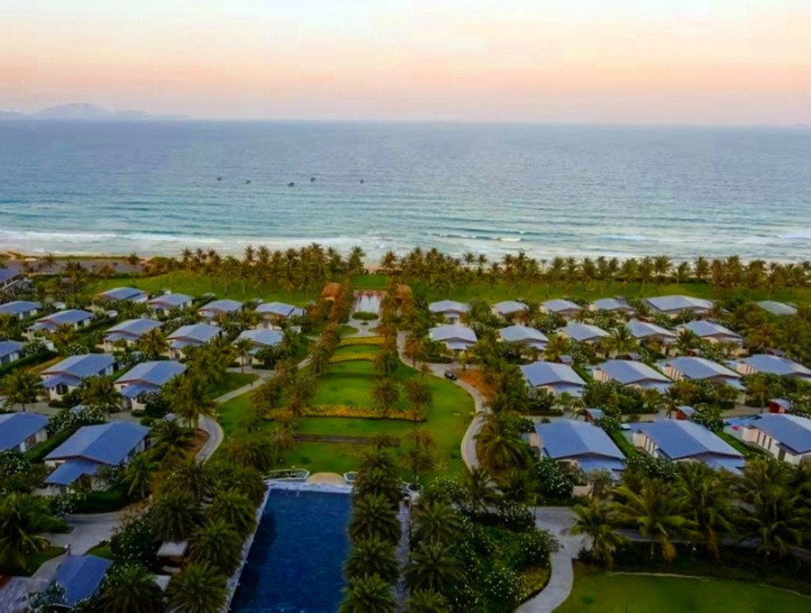 Một góc resort sát bãi biển nơi Toh Ee Ming lưu trú. Ảnh Toh Ee Ming.