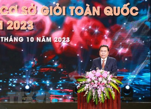 Ông Trần Thanh Mẫn, Ủy viên Bộ Chính trị, Phó Chủ tịch Thường trực Quốc hội, phát biểu tại chương trình. (Ảnh: Phương Hoa/TTXVN)