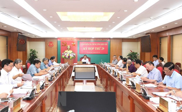Quang cảnh Kỳ họp thứ 29 Ủy ban Kiểm tra Trung ương. (Ảnh: Phương Hoa/TTXVN)