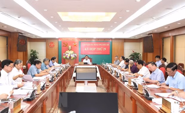 Quang cảnh Kỳ họp thứ 29 Ủy ban Kiểm tra Trung ương. (Ảnh: Phương Hoa/TTXVN)