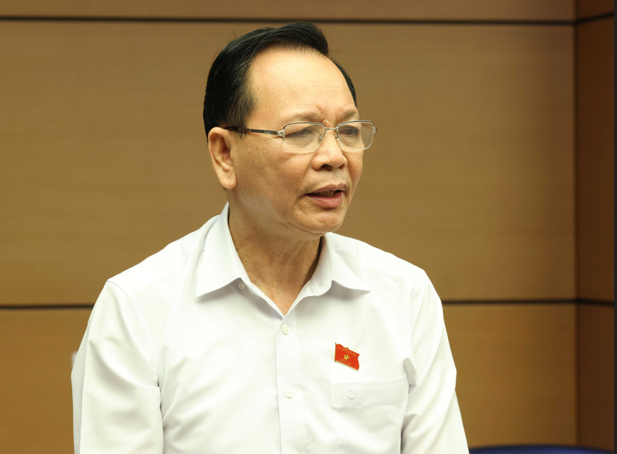 Đại biểu Quốc hội tỉnh Đắk Nông Ngô Thanh Danh phát biểu ý kiến. (Ảnh: Phương Hoa/TTXVN)