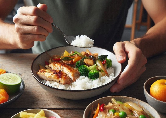 Thịt trắng &quot;tốt&quot; như thịt gà nạc có thể hỗ trợ nam giới đẩy lùi gan nhiễm mỡ - Minh họa AI: ANH THƯ