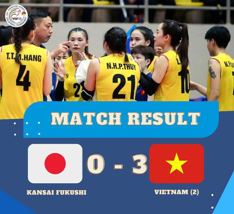 Đội tuyển bóng chuyền nữ Việt Nam 2 cũng sớm lấy vé vào bán kết VTV Cup 2023. Ảnh: BTC