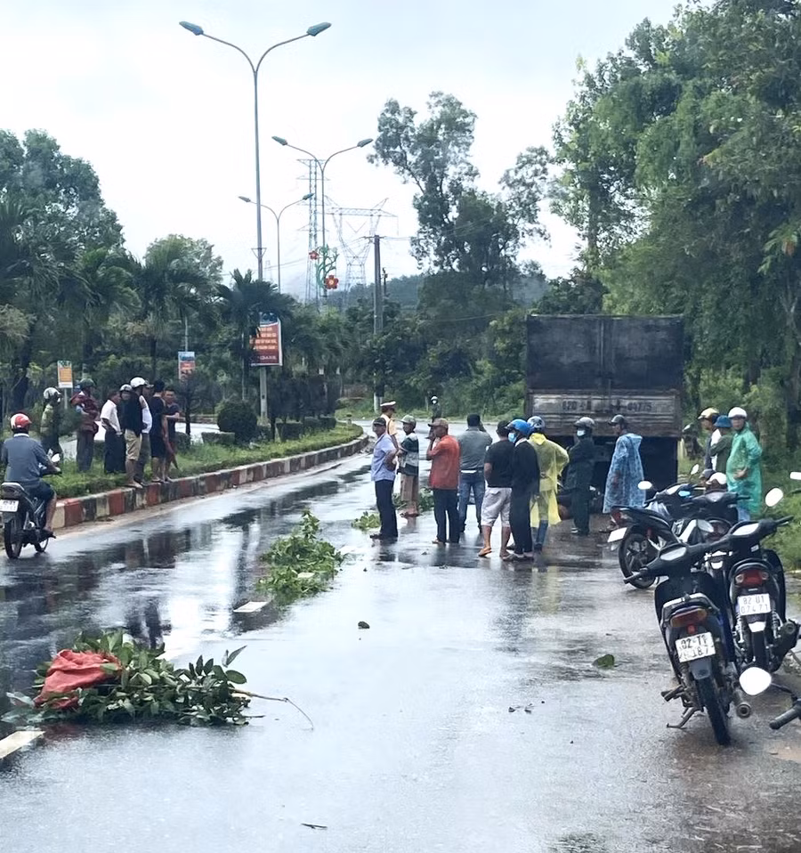Hiện trường vụ TNGT. Ảnh: PN