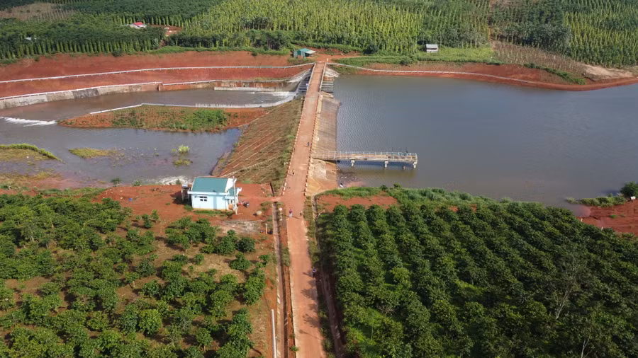 Dự án hồ thủy lợi Đắk N'Ting chứa 1,2 triệu m3 nước đang có nguy cơ vỡ