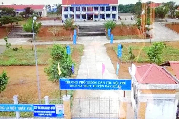 Trường phổ thông dân tộc nội trú THCS và THPT huyện Đắk R’Lấp, nơi ông Nam từng công tác