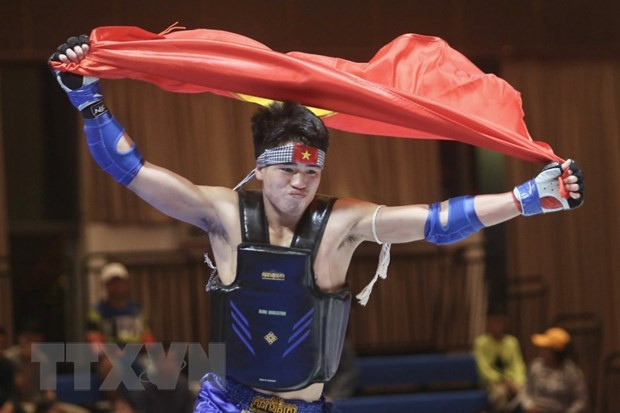 Đoàn Việt Nam giành đến 6 HCV môn Kun Bokator. (Ảnh: TTXVN)