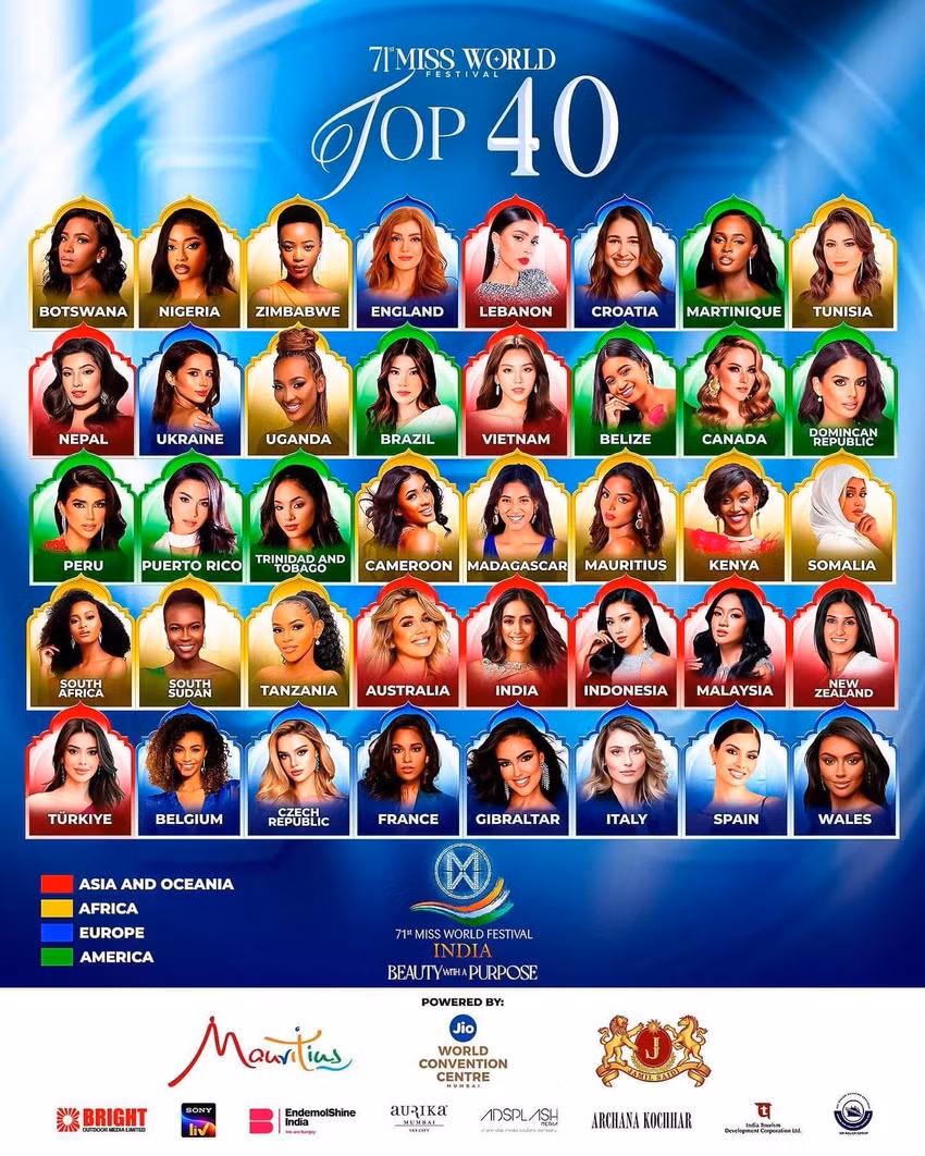 Top 40 của Miss World 2024