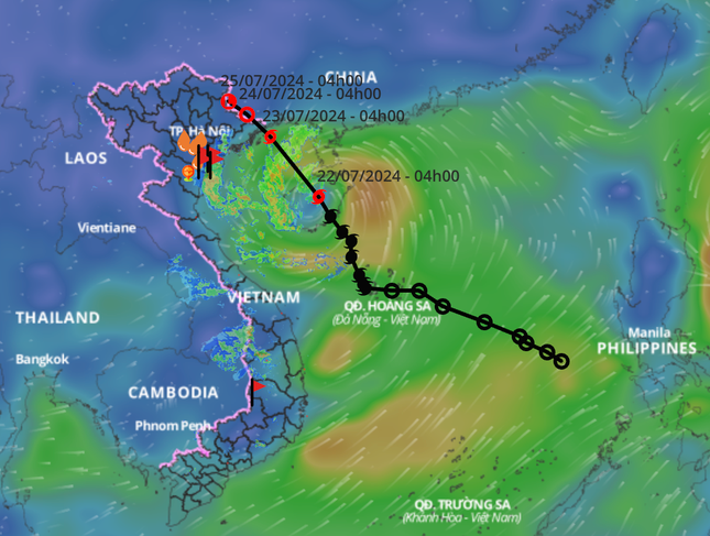 Bão số 2 đi vào vịnh Bắc Bộ trong hôm nay (22/7). Bão số 2 đi vào vịnh Bắc Bộ trong hôm nay (22/7).