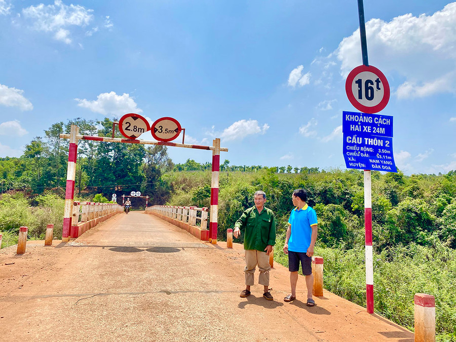 Cầu thôn 2 (xã Nam Yang, huyện Đak Đoa)-tiền thân là cầu ba Bông. Ảnh: Hà Duy