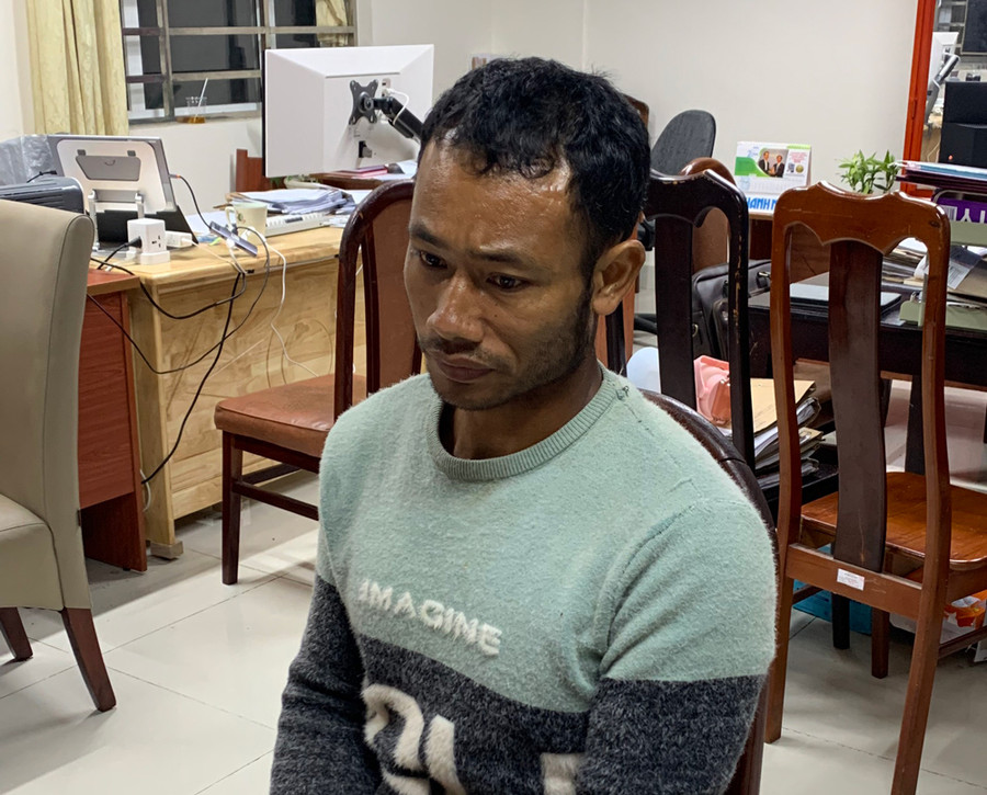 K’ Véo tại Cơ quan Công an. K’ Véo tại Cơ quan Công an.