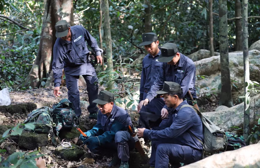 Đội gỡ bẫy VQG Cát Tiên thường xuyên tuần tra gỡ bẫy mà người dân đặt để bảo vệ các loại thú rừng
