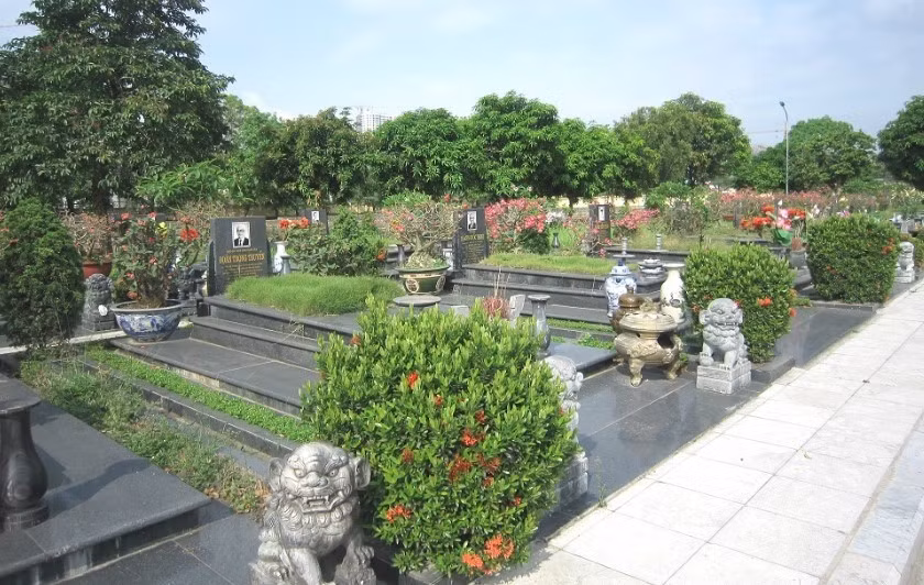 Các phần mộ trong Nghĩa trang Mai Dịch. (Nguồn: Ban Lễ tang Hà Nội)