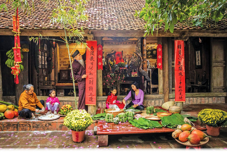 Tết quê. Ảnh: Khang Chu Long