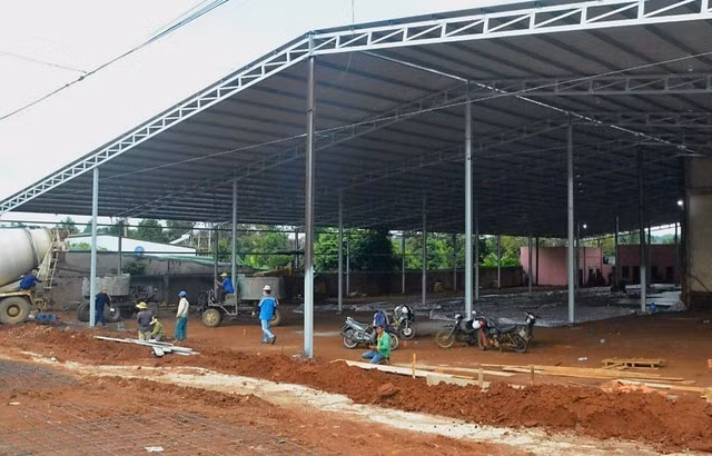 Đắk Lắk: Kho xưởng xây dựng vi phạm tràn lan, có dấu hiệu che giấu, bao che - Ảnh 2. Sở Xây dựng Đắk Lắk đánh giá nhiều kho xưởng sầu riêng tại H.Krông Pắk vi phạm về xây dựng. Ảnh: CTV