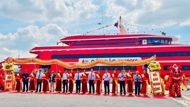 Chính thức khai trương tàu cao tốc Thành phố Hồ Chí Minh-Côn Đảo. (Nguồn: Báo Pháp luật Thành phố Hồ Chí Minh).