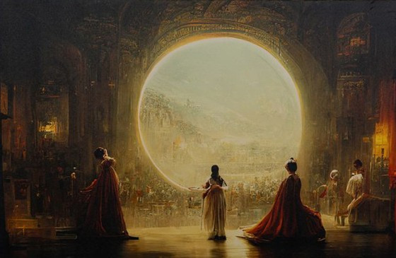 Bức tranh Théâtre D&apos;opéra Spatial đoạt giải nhất tại Triển lãm nghệ thuật Colorado vào ngày 29-8 - Ảnh: GETTY IMAGES