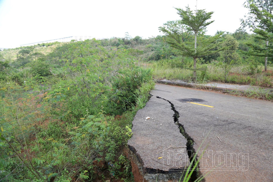 Các gói thầu dang dở của Dự án KCN Nhân Cơ hiện đang tạm ngưng thi công. Các gói thầu dang dở của Dự án KCN Nhân Cơ hiện đang tạm ngưng thi công.