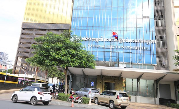 Trụ sở Ủy ban Bầu cử quốc gia Campuchia. (Ảnh: Hoàng Minh/TTXVN)