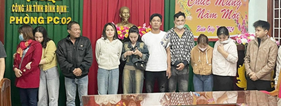 Các đối tượng bị khởi tố. Ảnh: Công an tỉnh Bình Định Các đối tượng bị khởi tố. Ảnh: Công an tỉnh Bình Định