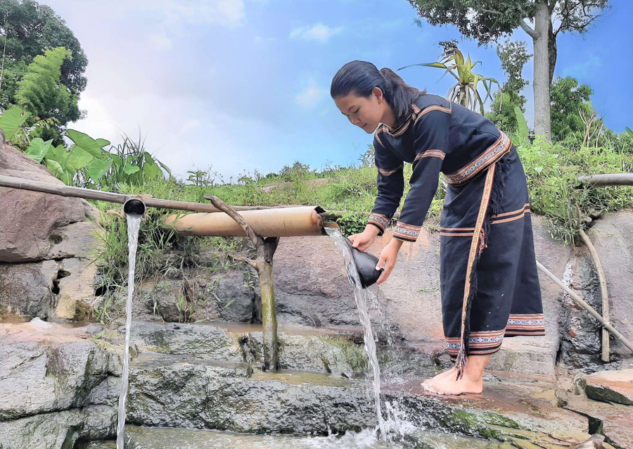 Lấy nước giọt. Ảnh: H.T